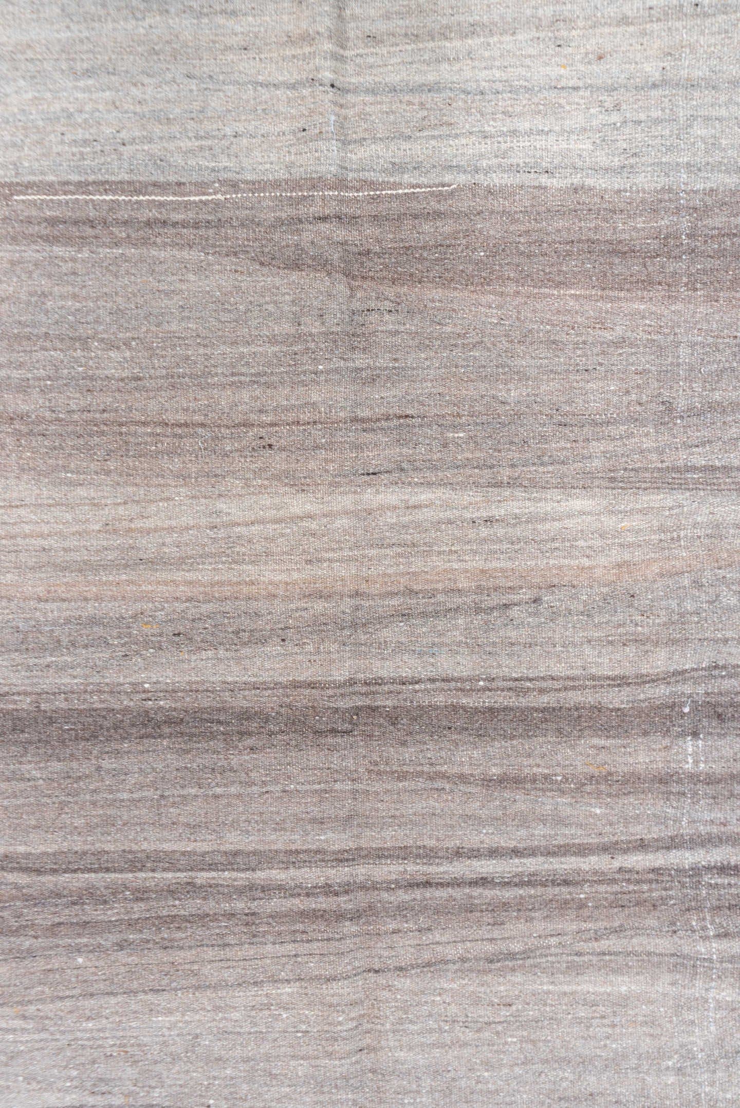5' x 8' one-of-a-kind handmade vintage Kilim medium size rug. Color palette: taupe, brown, gray, charcoal, ivory, beige