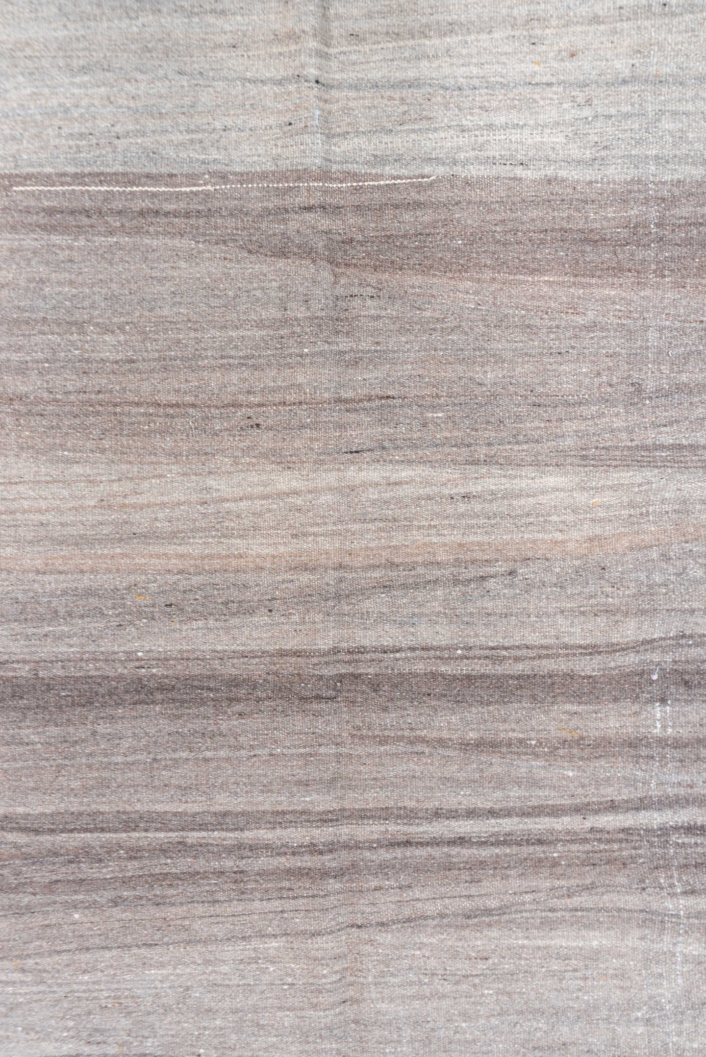 5' x 8' one-of-a-kind handmade vintage Kilim medium size rug. Color palette: taupe, brown, gray, charcoal, ivory, beige
