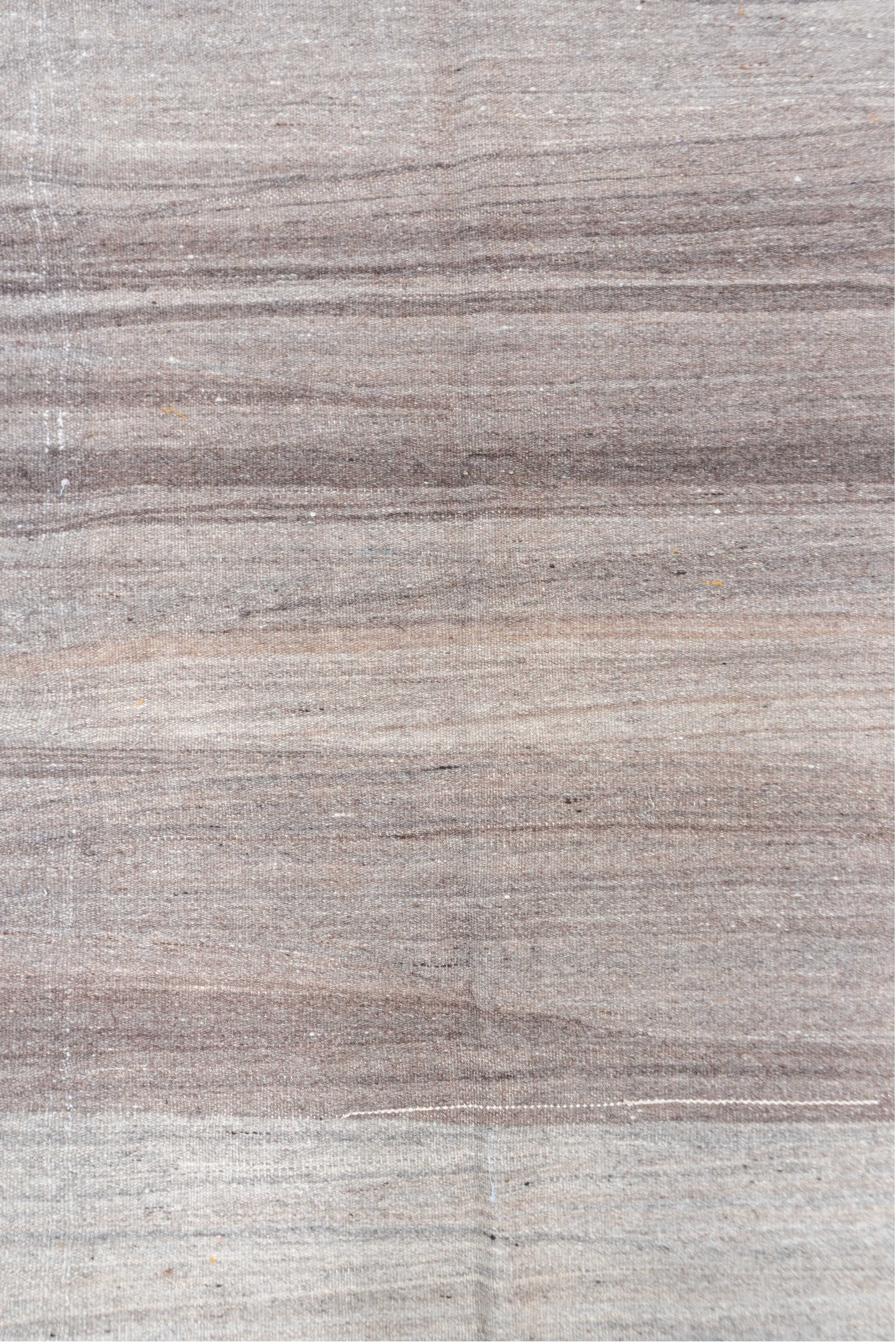 5' x 8' one-of-a-kind handmade vintage Kilim medium size rug. Color palette: taupe, brown, gray, charcoal, ivory, beige