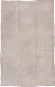 13' x 23' one-of-a-kind handmade vintage Tulu oversize rug. Color palette: ivory, taupe, cream, beige, gray