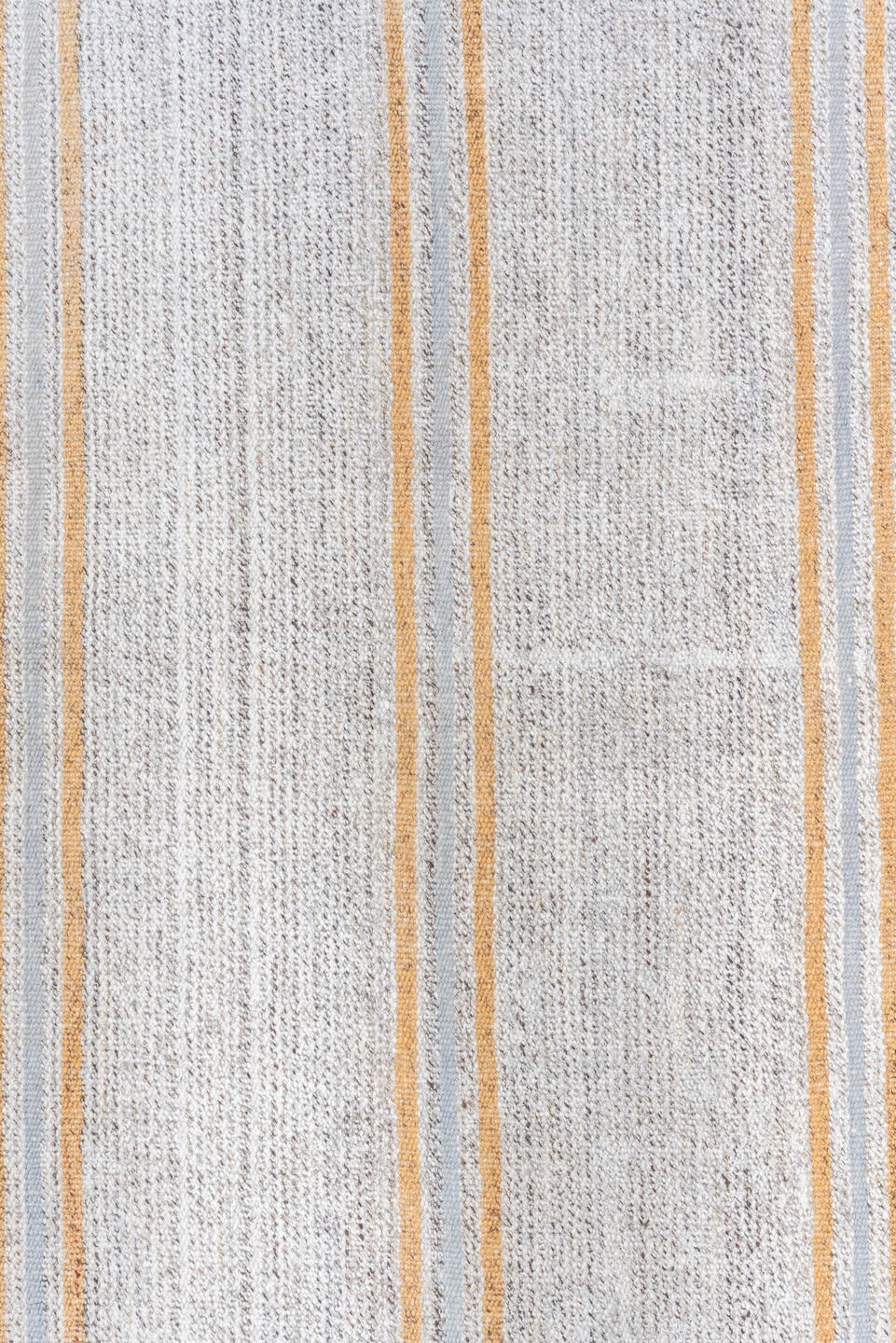 2' x 17' one-of-a-kind handmade antique Flatweave runner rug. Color palette: ivory, cream, saffron, beige, gold, terracotta