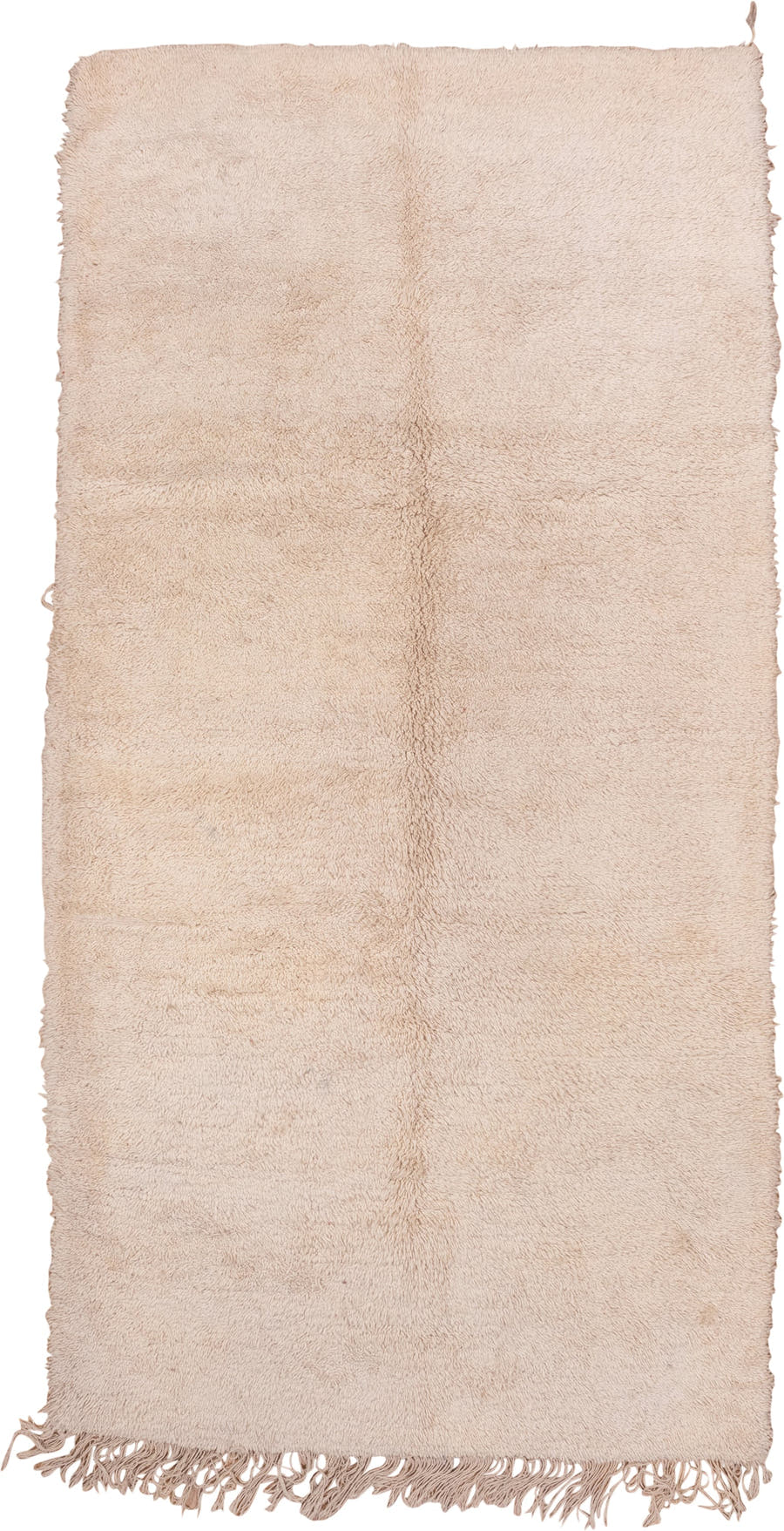 6' x 12' one-of-a-kind handmade vintage Moroccan large size rug. Color palette: ivory, cream, beige, taupe, gray