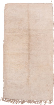 6' x 12' one-of-a-kind handmade vintage Moroccan large size rug. Color palette: ivory, cream, beige, taupe, gray