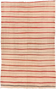 5' x 8' one-of-a-kind handmade antique Kilim medium size rug. Color palette: ivory, rust, charcoal, coral, terracotta, brown