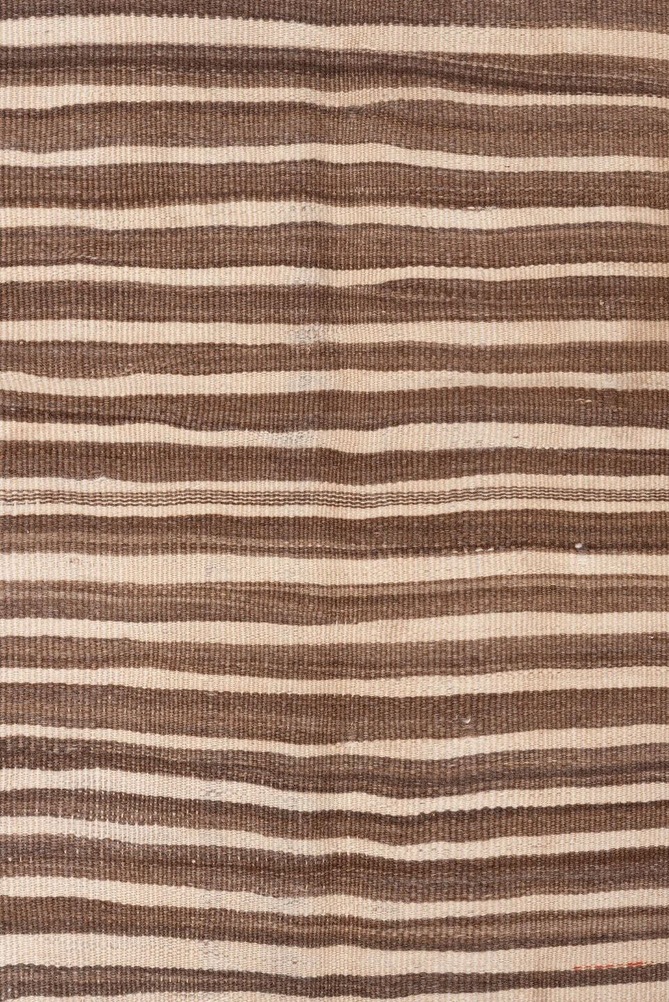 4' x 6' one-of-a-kind handmade vintage Blanket small size rug. Color palette: brown, ivory, taupe, camel, beige, gray