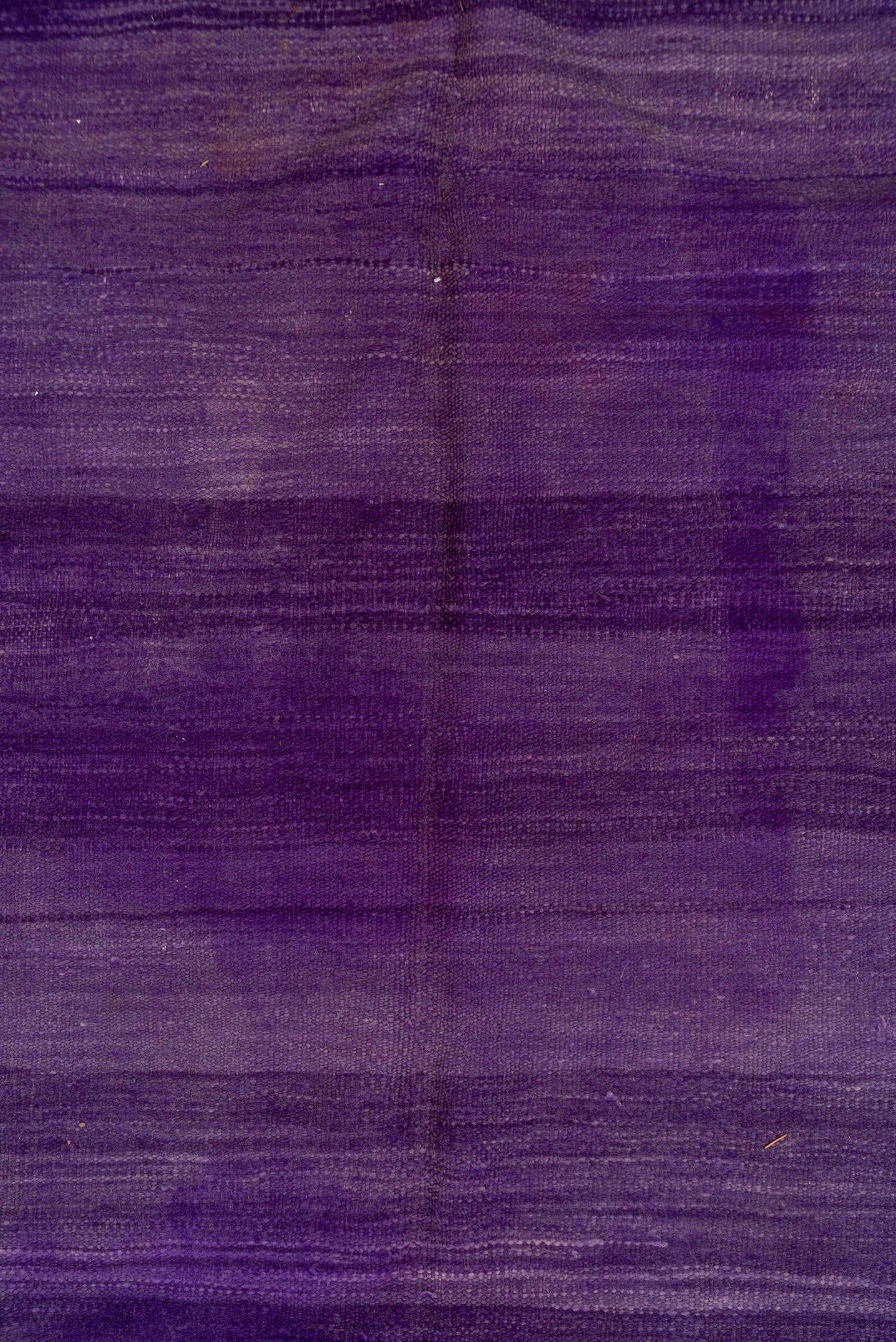 6' x 9' one-of-a-kind handmade vintage Blanket medium size rug. Color palette: purple, violet, rust, ivory, pink, terracotta