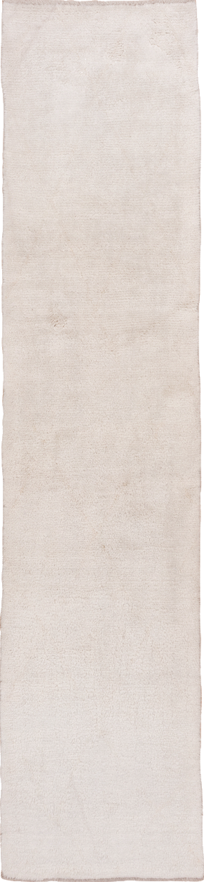 2' x 12' one-of-a-kind handmade vintage Moroccan runner rug. Color palette: gainsboro, gray, light gray, linen, off-white