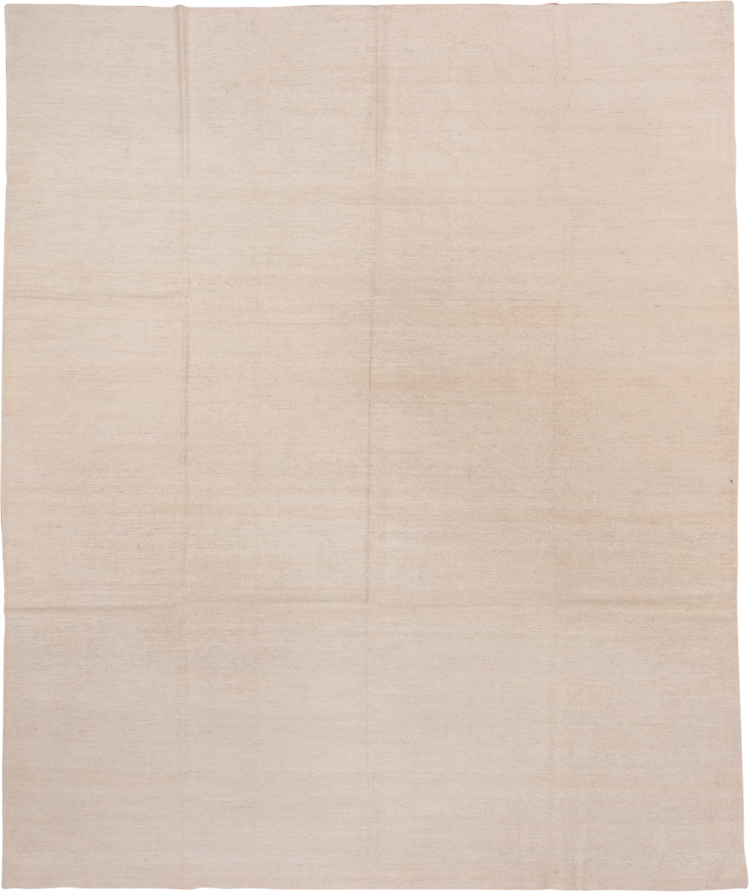 9' x 11' one-of-a-kind handmade vintage Kilim large size rug. Color palette: ivory, cream, beige, taupe, gray