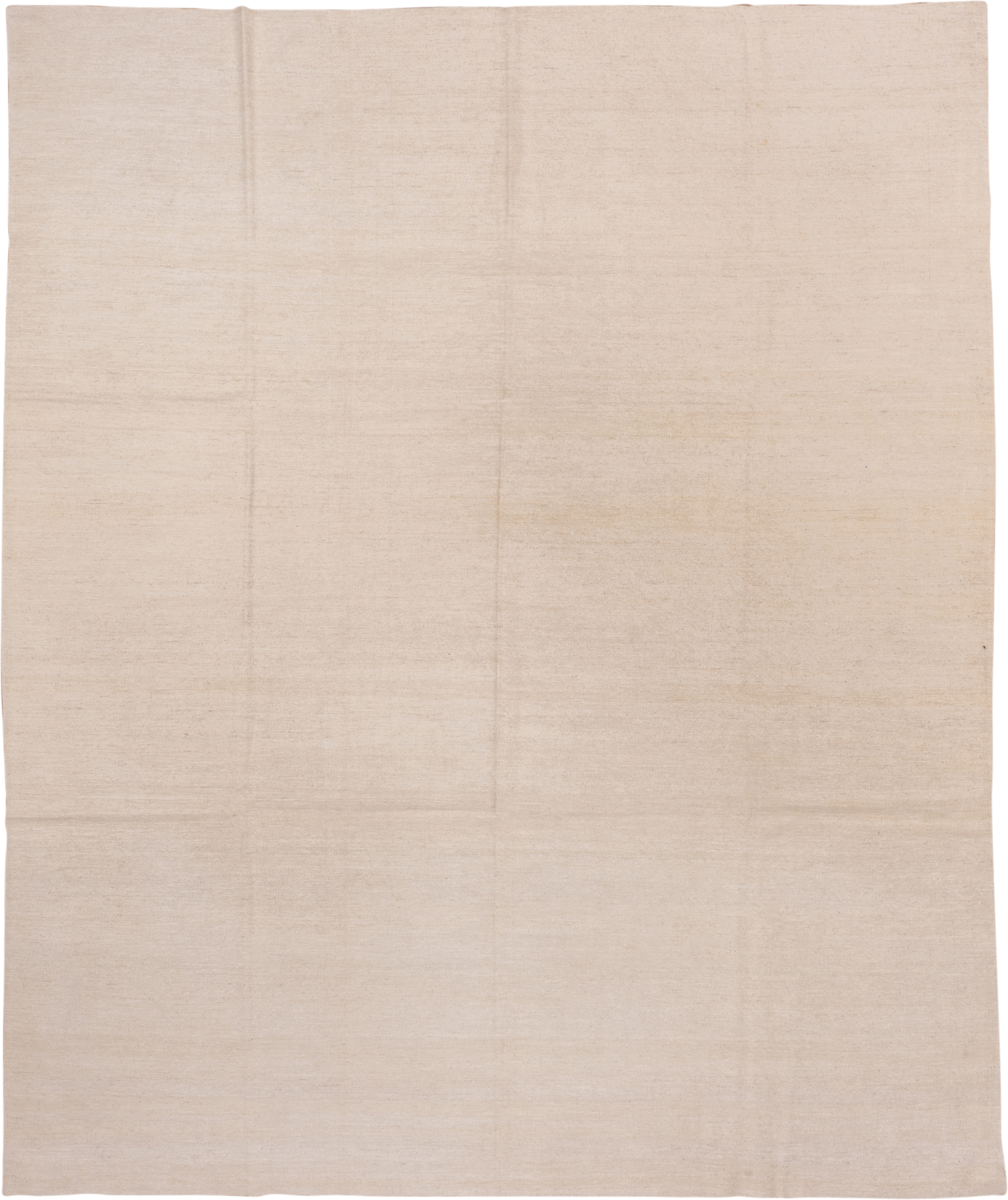 9' x 11' one-of-a-kind handmade vintage Kilim large size rug. Color palette: ivory, cream, beige, taupe, gray