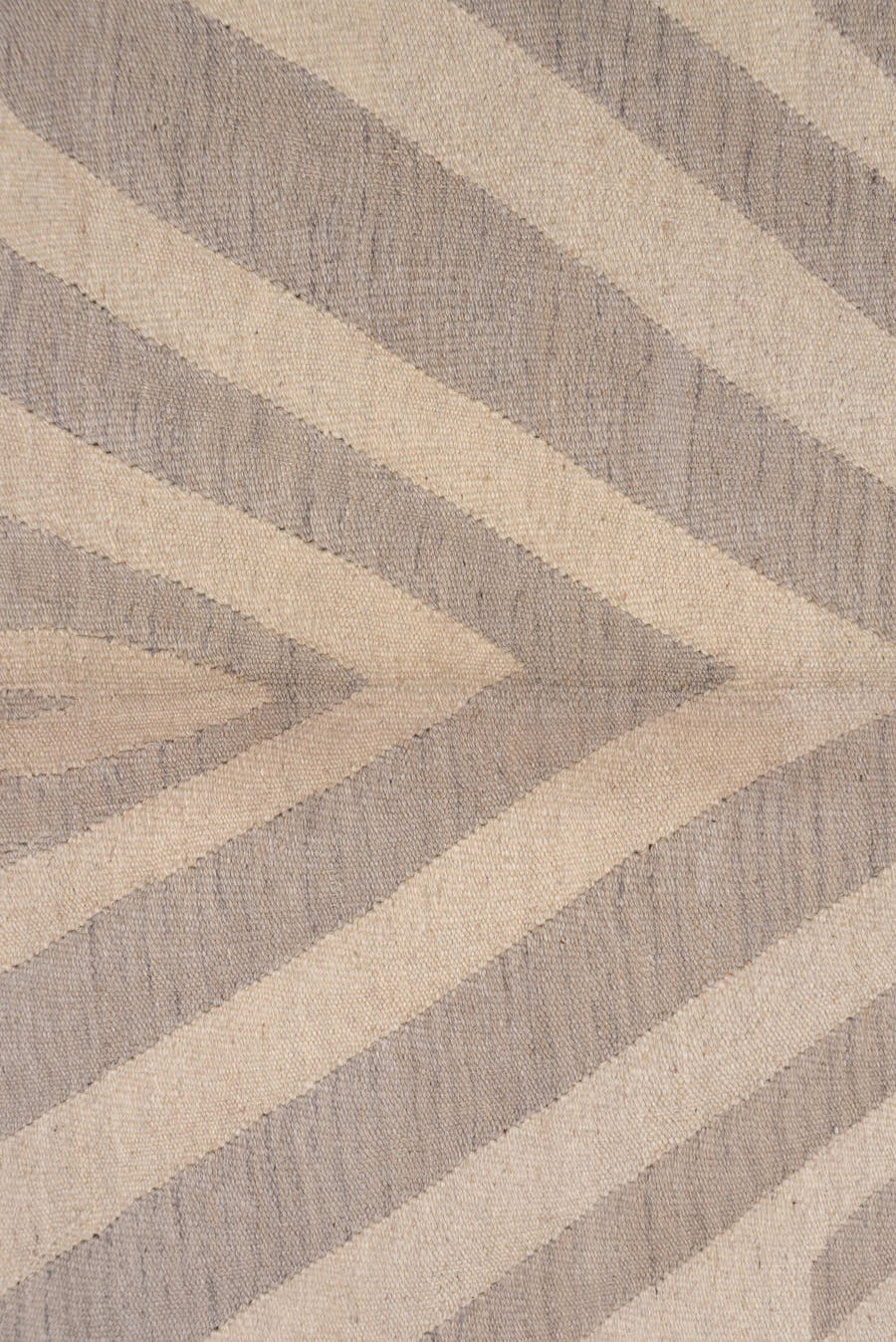 4' x 5' one-of-a-kind handmade vintage Kilim small size rug. Color palette: beige, taupe, ivory, sand, greige, gray