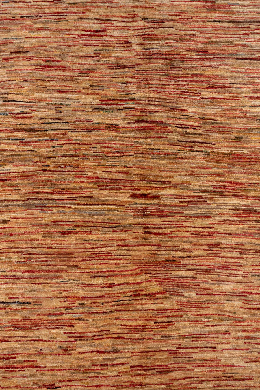 6' x 9' one-of-a-kind handmade vintage Afghan medium size rug. Color palette: camel, terra cotta, rust, beige, taupe