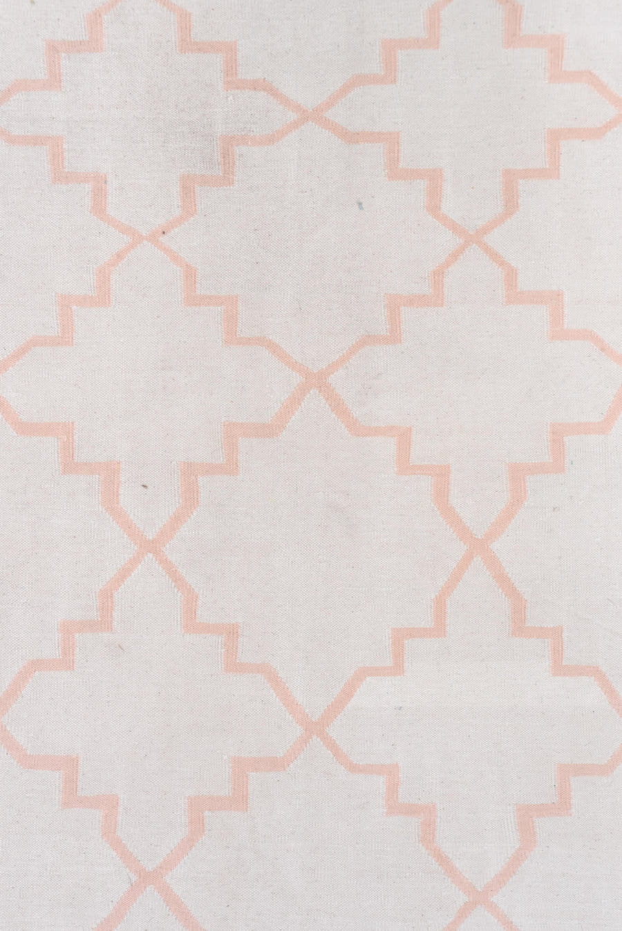 8' x 11' one-of-a-kind handmade vintage Dhurrie large size rug. Color palette: ivory, blush, aqua, pink, teal