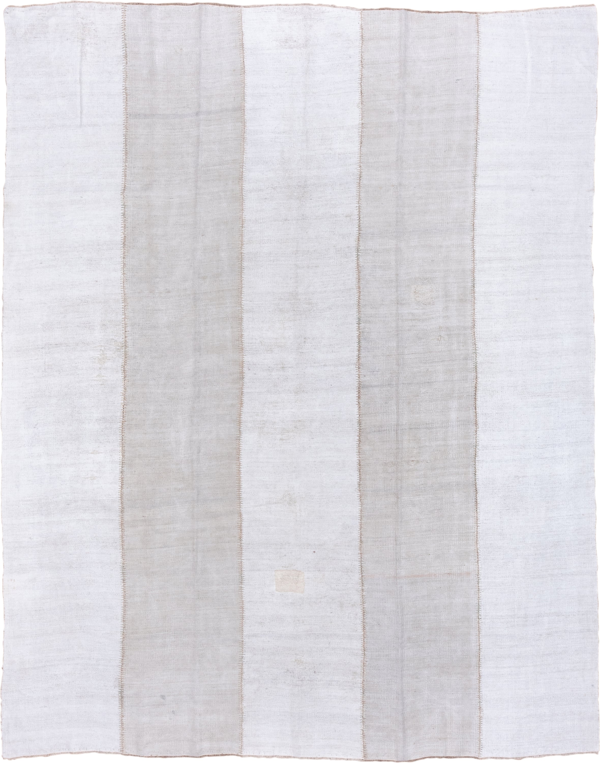 9' x 12' one-of-a-kind handmade vintage Hemp Kilim large size rug. Color palette: ivory, cream, taupe, beige, gray