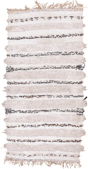 4' x 6' one-of-a-kind handmade vintage Wedding Blanket small size rug. Color palette: ivory, cream, silver, taupe, charcoal