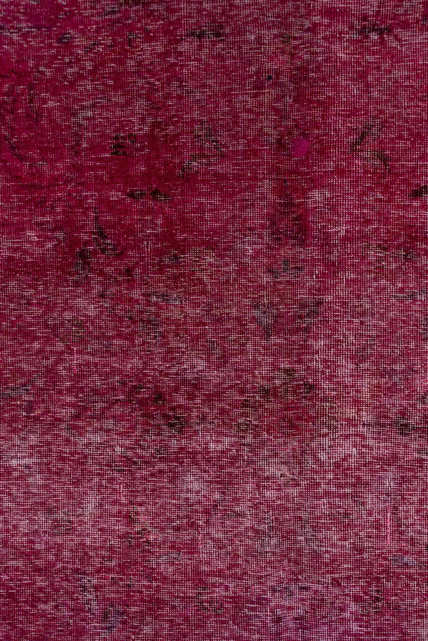 9' x 10' one-of-a-kind handmade antique Overdyed large size rug. Color palette: raspberry, magenta, rose, berry, plum