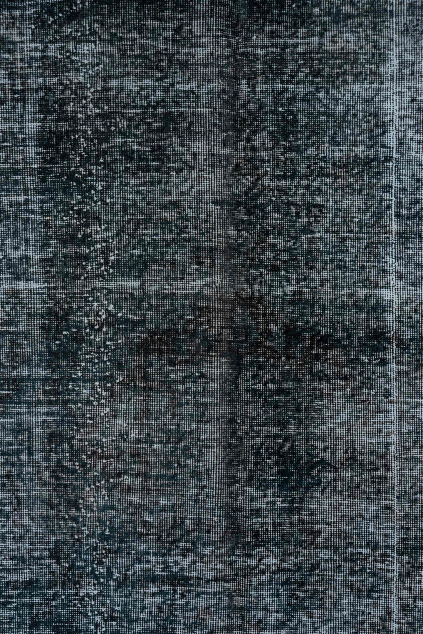 5' x 12' one-of-a-kind handmade vintage Sparta rug. Color palette: charcoal, slate, steel_blue, gray, black, blue
