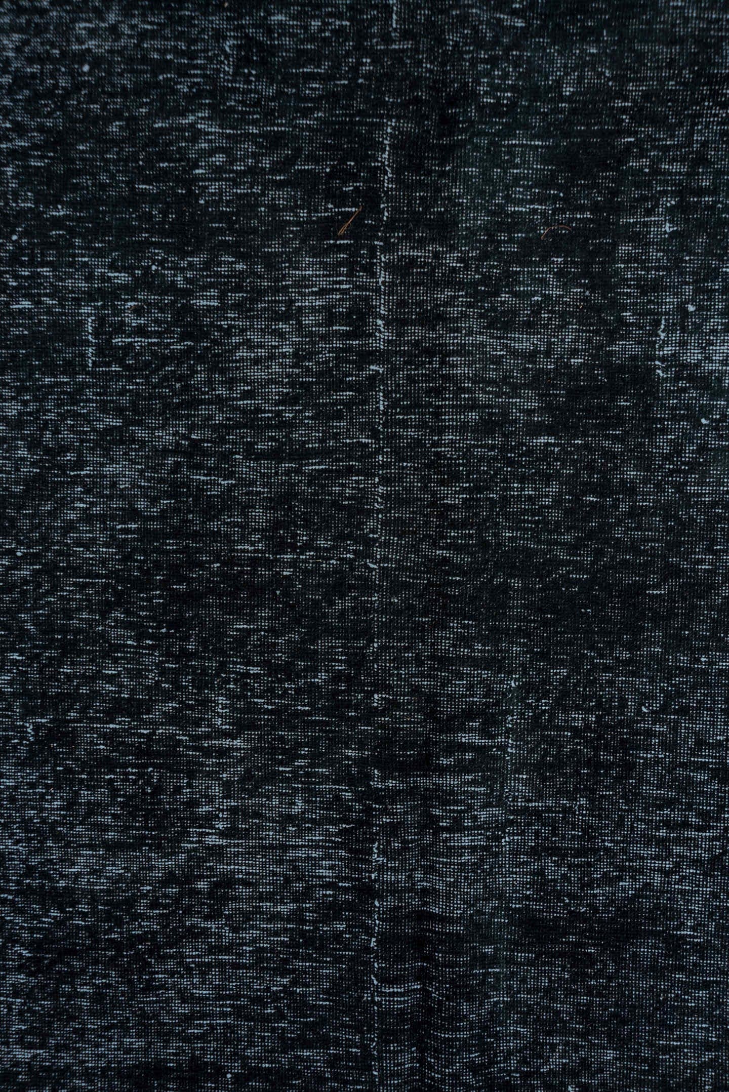 4' x 12' one-of-a-kind handmade vintage Overdyed runner rug. Color palette: charcoal, slate, blue, steel, gray, black