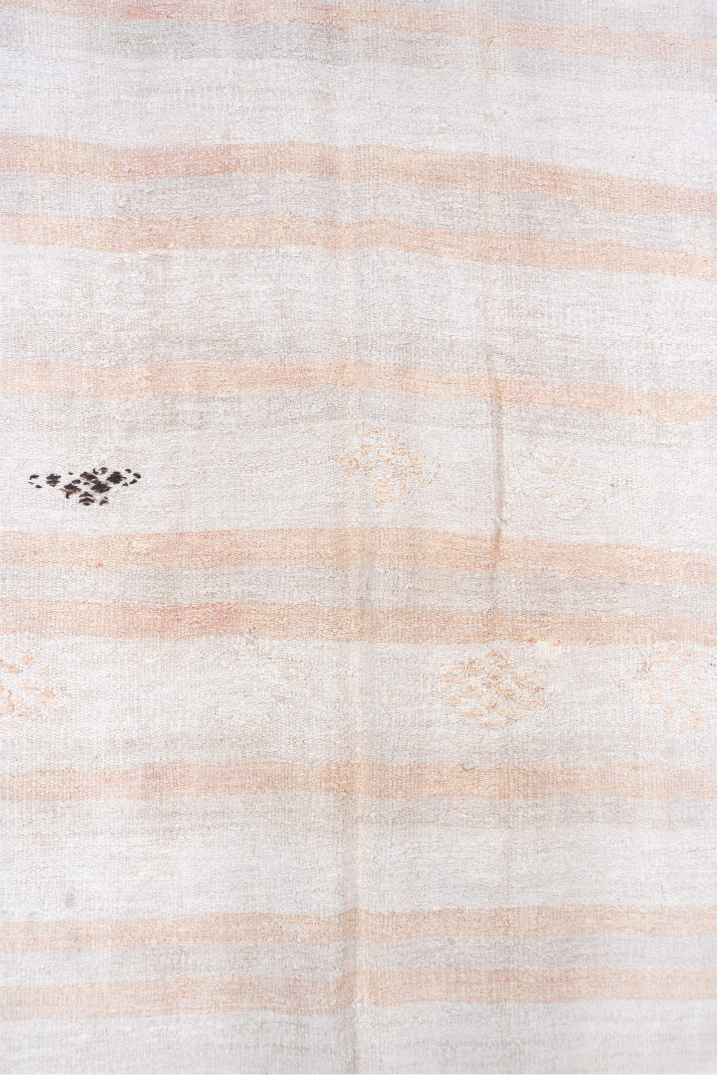 6' x 12' one-of-a-kind handmade vintage Hemp Kilim large size rug. Color palette: ivory, cream, sand, charcoal, taupe, camel