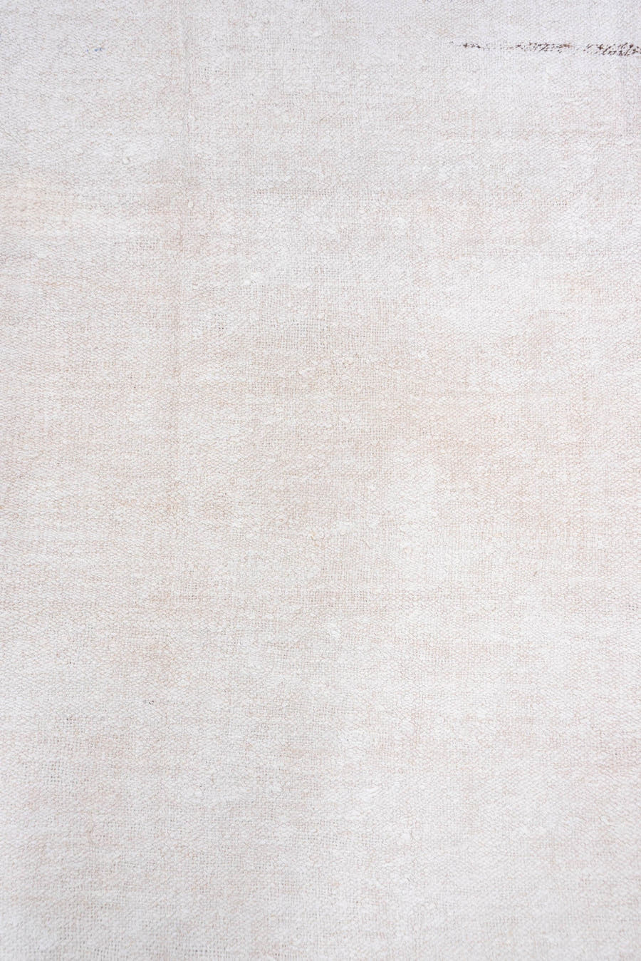 5' x 10' one-of-a-kind handmade vintage Hemp Kilim medium size rug. Color palette: ivory, cream, charcoal, rust, brown, gray