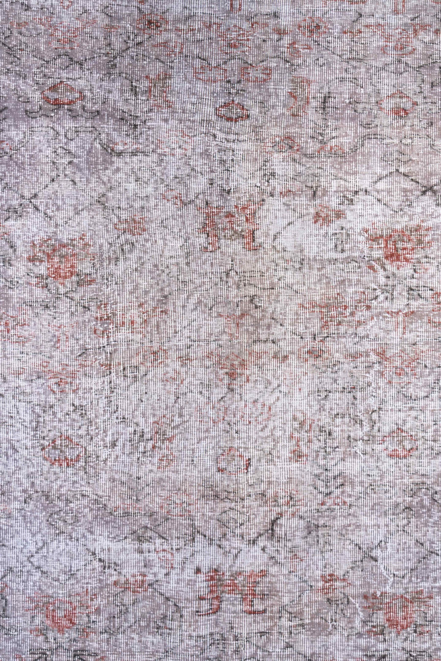 5' x 8' one-of-a-kind handmade antique Sparta medium size rug. Color palette: ivory, rust, taupe, rose, brown, terracotta