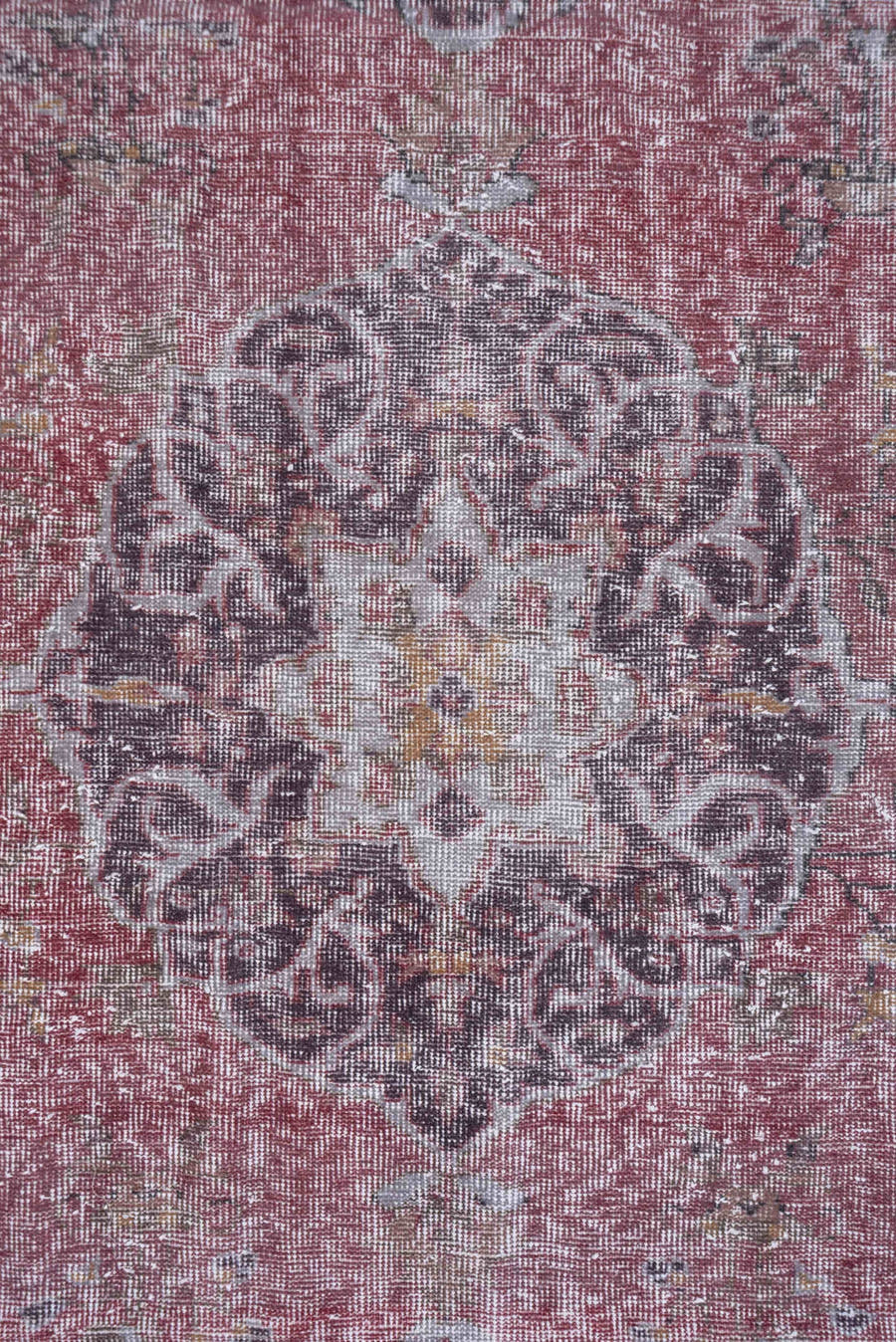 5' x 8' one-of-a-kind handmade antique Sparta medium size rug. Color palette: rose, ivory, taupe, charcoal, dusty mauve