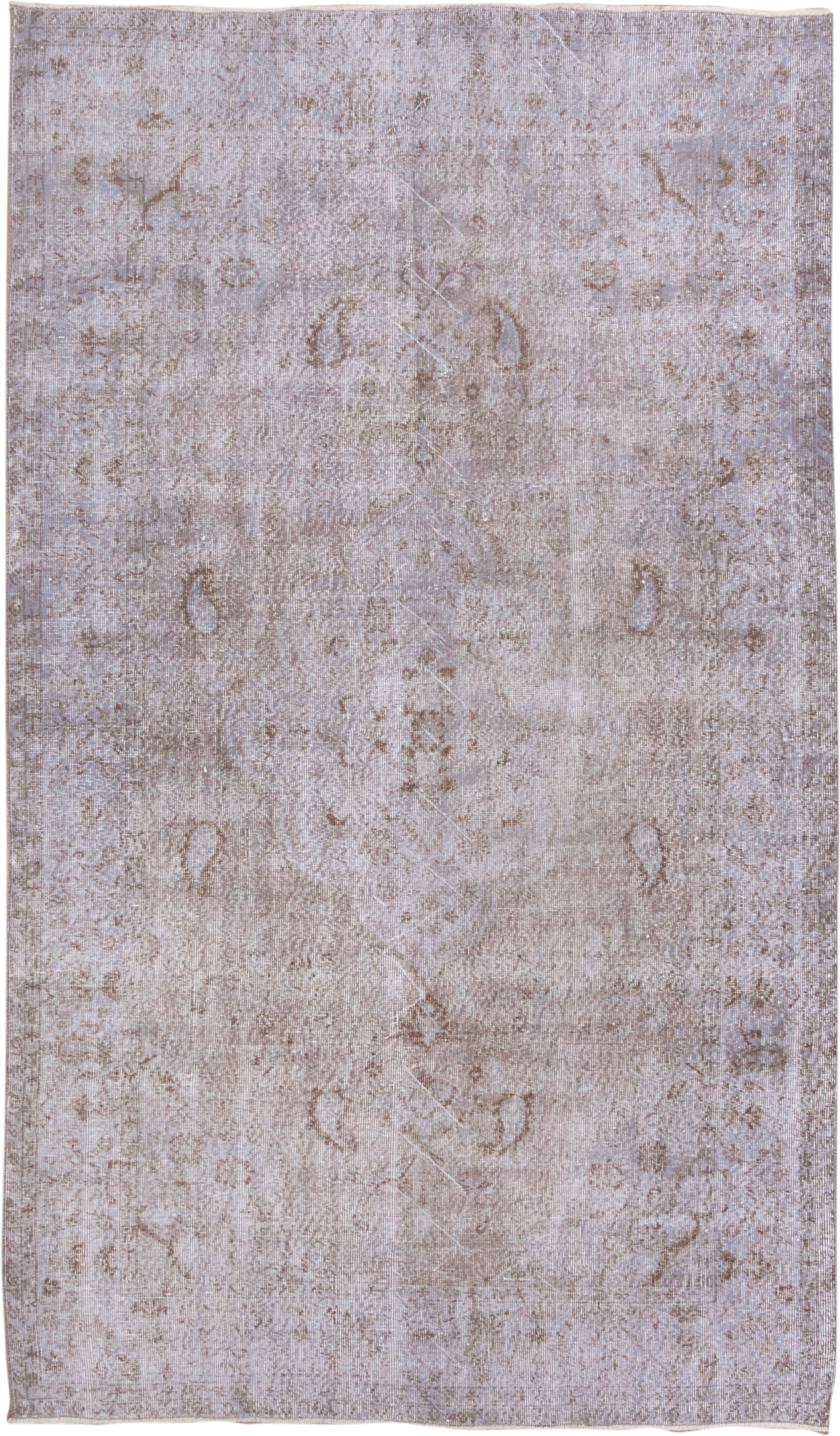 5' x 10' one-of-a-kind handmade antique Sparta medium size rug. Color palette: taupe, ivory, beige, stone, blush, camel