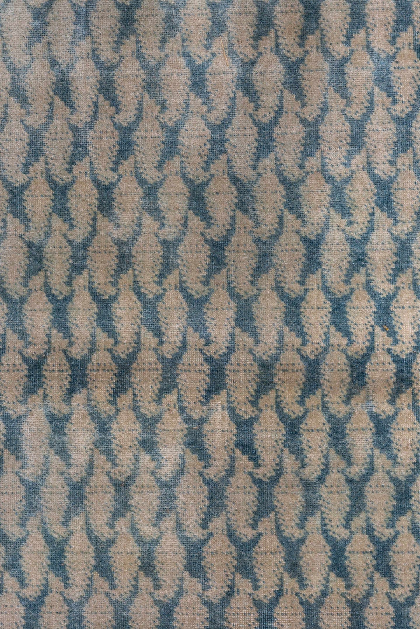 3' x 17' one-of-a-kind handmade antique Sivas runner rug. Color palette: ivory, pale blue, sky blue, beige, taupe