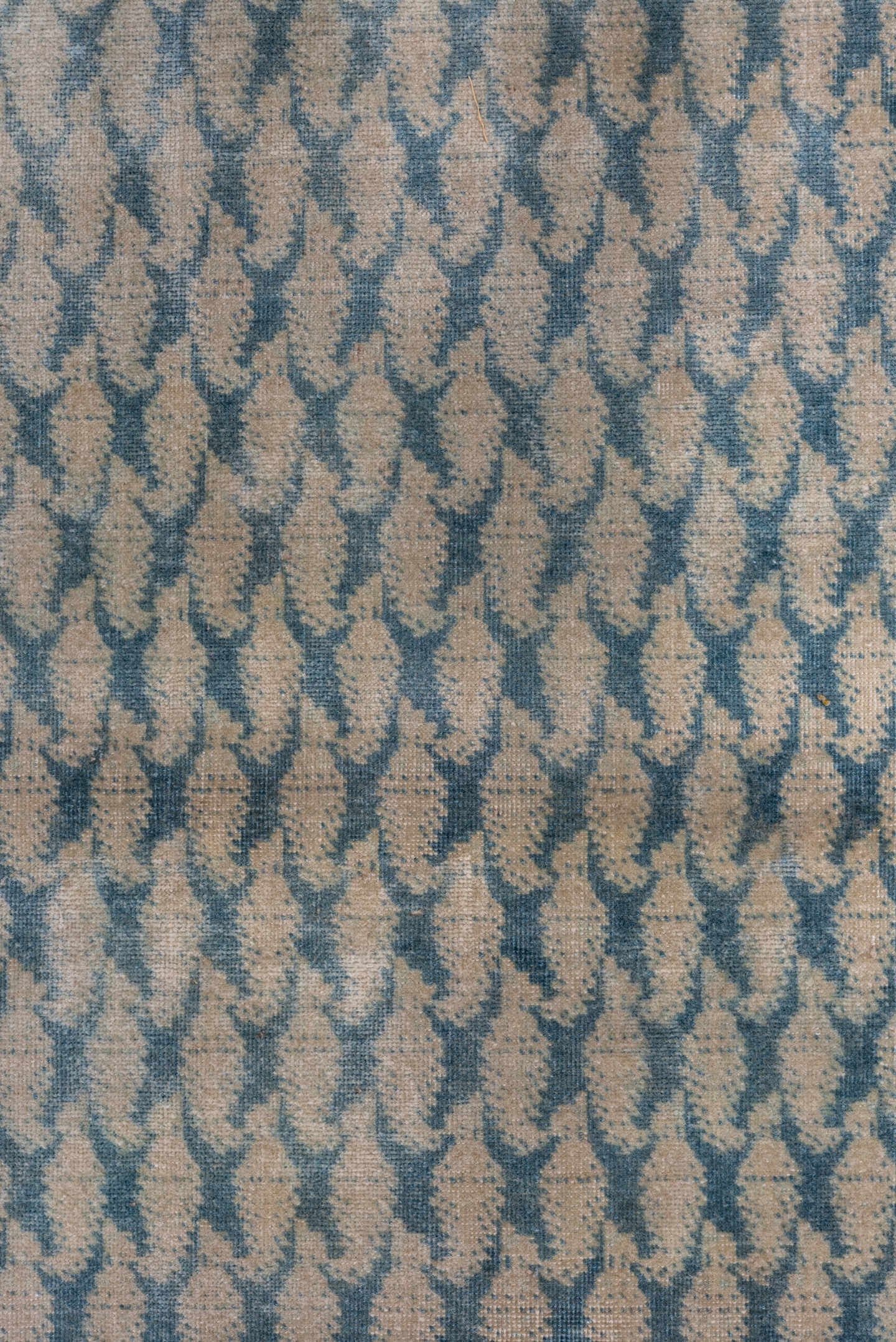 3' x 17' one-of-a-kind handmade antique Sivas runner rug. Color palette: ivory, pale blue, sky blue, beige, taupe