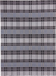 10' x 14' one-of-a-kind handmade vintage Kilim large size rug. Color palette: charcoal, ivory, gray, slate, blue, black