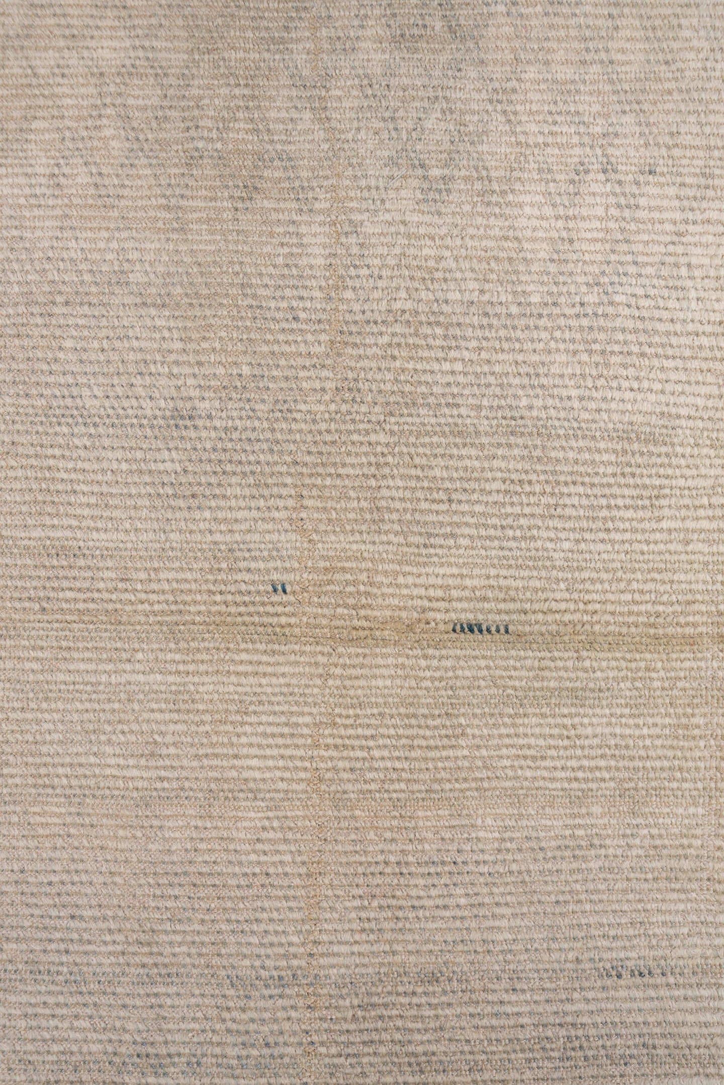 3' x 9' one-of-a-kind handmade vintage Moroccan runner rug. Color palette: ivory, beige, taupe, light gray, gray