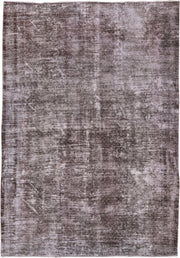 7' x 10' one-of-a-kind handmade vintage Mov large size rug. Color palette: taupe, brown, mauve, ivory, charcoal, beige, gray