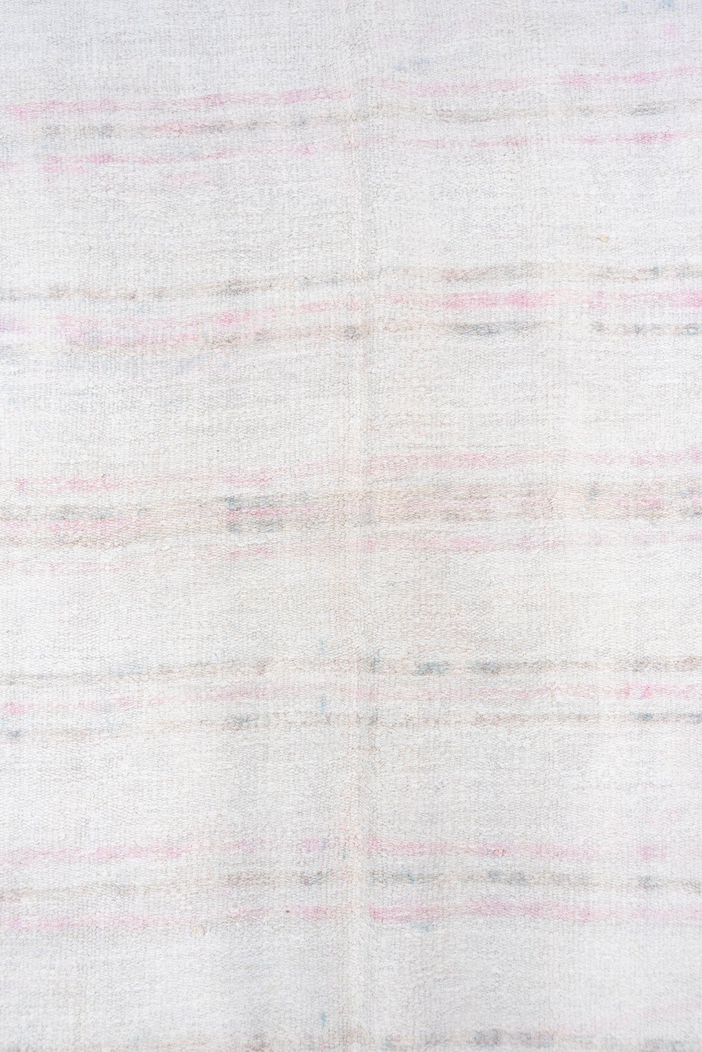 5' x 10' one-of-a-kind handmade vintage Hemp Kilim medium size rug. Color palette: ivory, blush, light gray, cream, pink