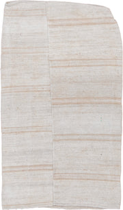 2' x 3' one-of-a-kind handmade vintage Flatweave small size rug. Color palette: ivory, cream, beige, camel, taupe, gray