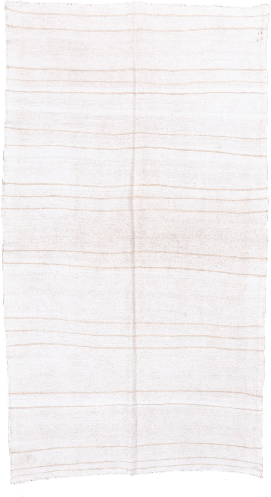 5' x 9' one-of-a-kind handmade vintage Hemp Kilim medium size rug. Color palette: ivory, cream, tan, taupe, beige, gray