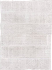 8' x 11' one-of-a-kind handmade antique Flatweave large size rug. Color palette: ivory, cream, taupe, beige, light gray
