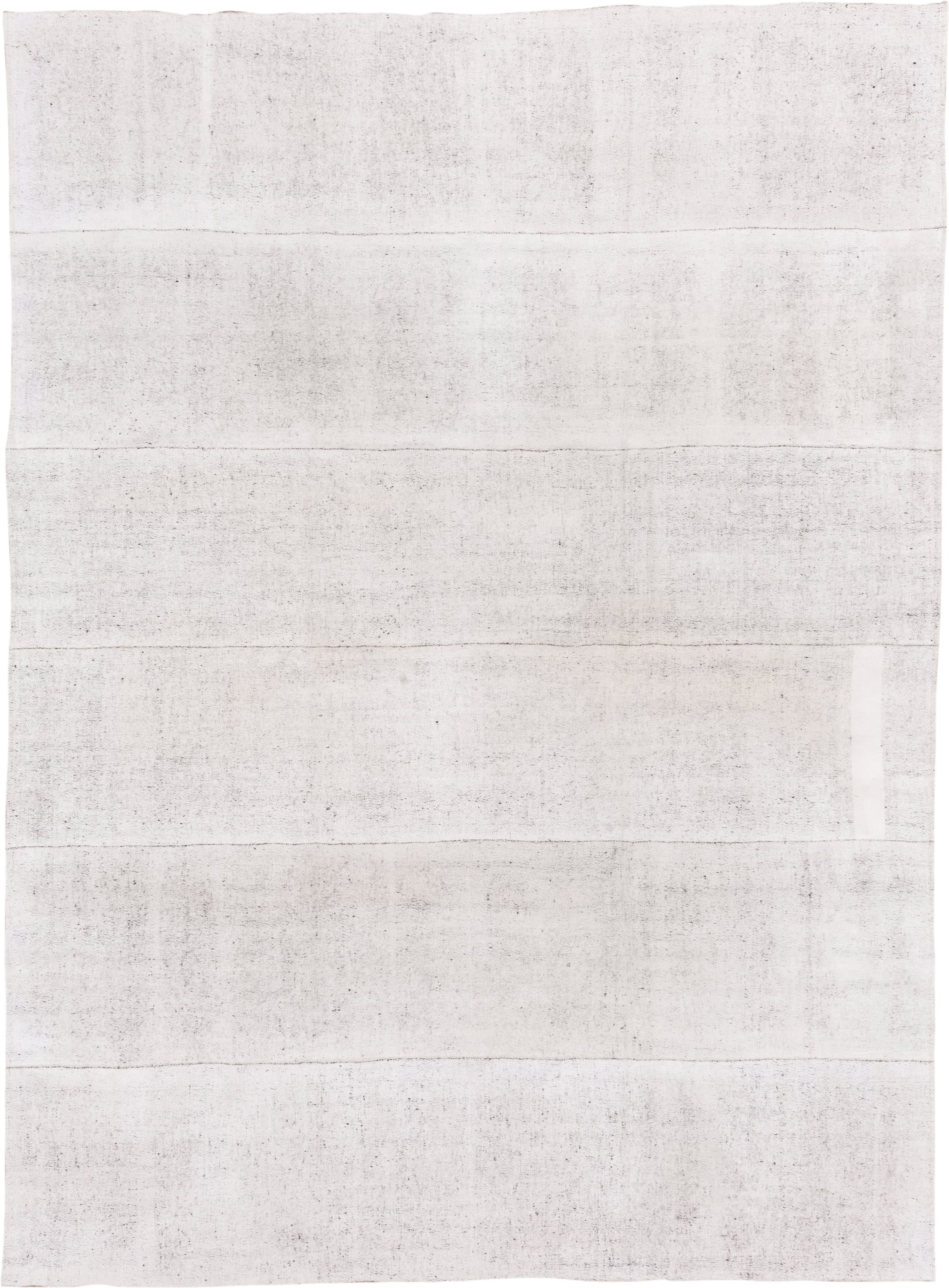 8' x 11' one-of-a-kind handmade antique Flatweave large size rug. Color palette: ivory, cream, taupe, beige, light gray