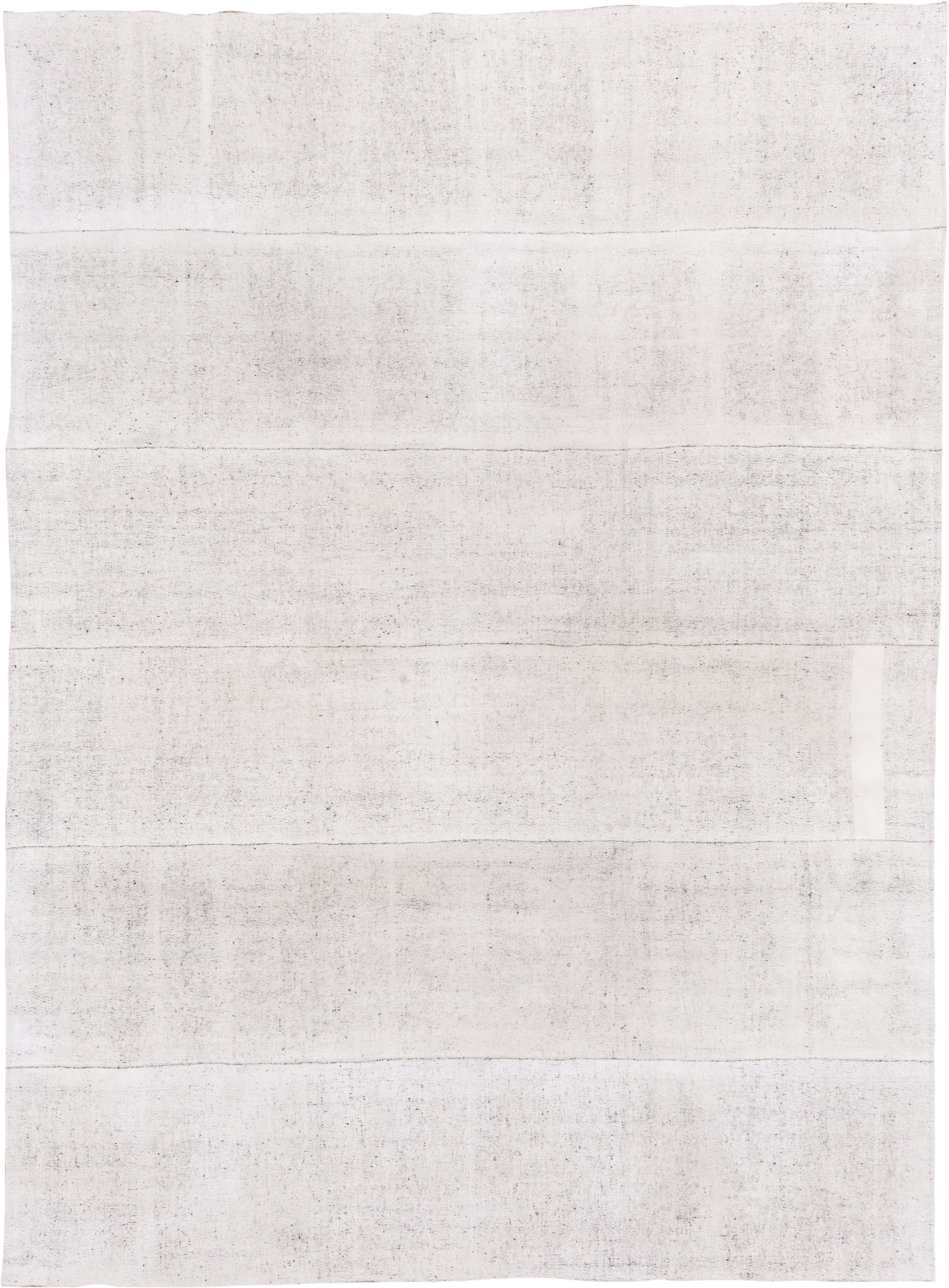 8' x 11' one-of-a-kind handmade antique Flatweave large size rug. Color palette: ivory, cream, taupe, beige, light gray