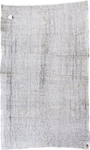 5' x 9' one-of-a-kind handmade antique Flatweave medium size rug. Color palette: ivory, taupe, cream, gray, beige