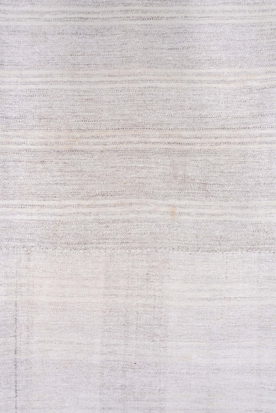 7' x 9' one-of-a-kind handmade vintage Flatweave rug. Color palette: ivory, cream, taupe, beige, light gray, gray