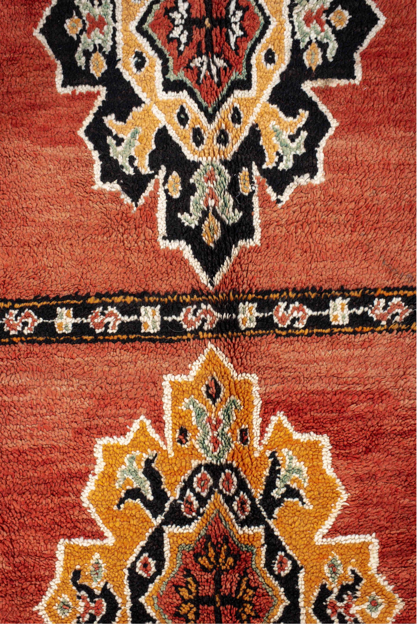 6' x 9' one-of-a-kind handmade vintage Moroccan medium size rug. Color palette: black, blue, brown, charcoal, dim gray, gray