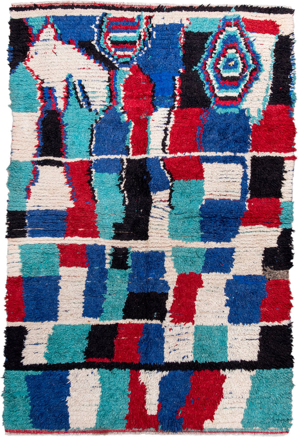 Abstract Teal Rugs