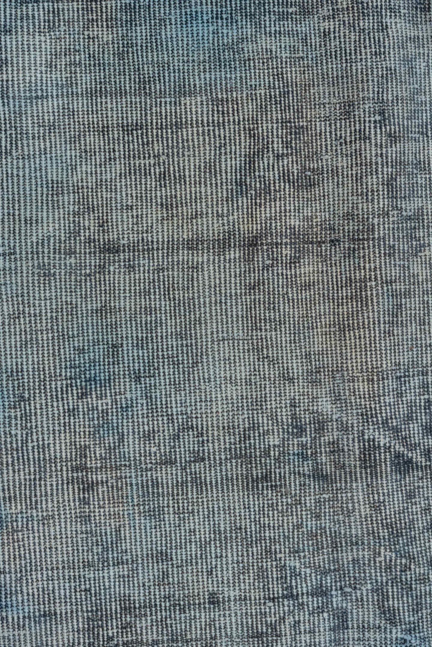 7' x 10' one-of-a-kind handmade antique Overdyed large size rug. Color palette: slate, sky blue, charcoal, aqua, gray