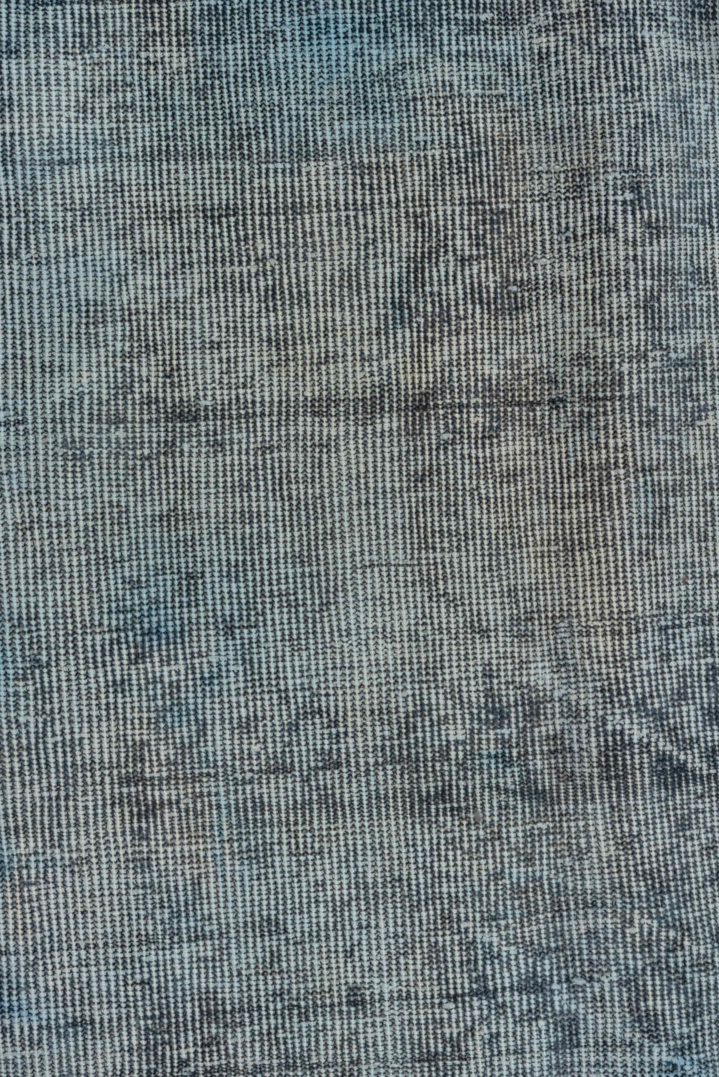 7' x 10' one-of-a-kind handmade antique Overdyed large size rug. Color palette: slate, sky blue, charcoal, aqua, gray