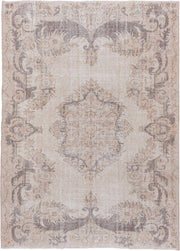 6' x 9' one-of-a-kind handmade antique Sparta medium size rug. Color palette: ivory, taupe, gray, beige, cream