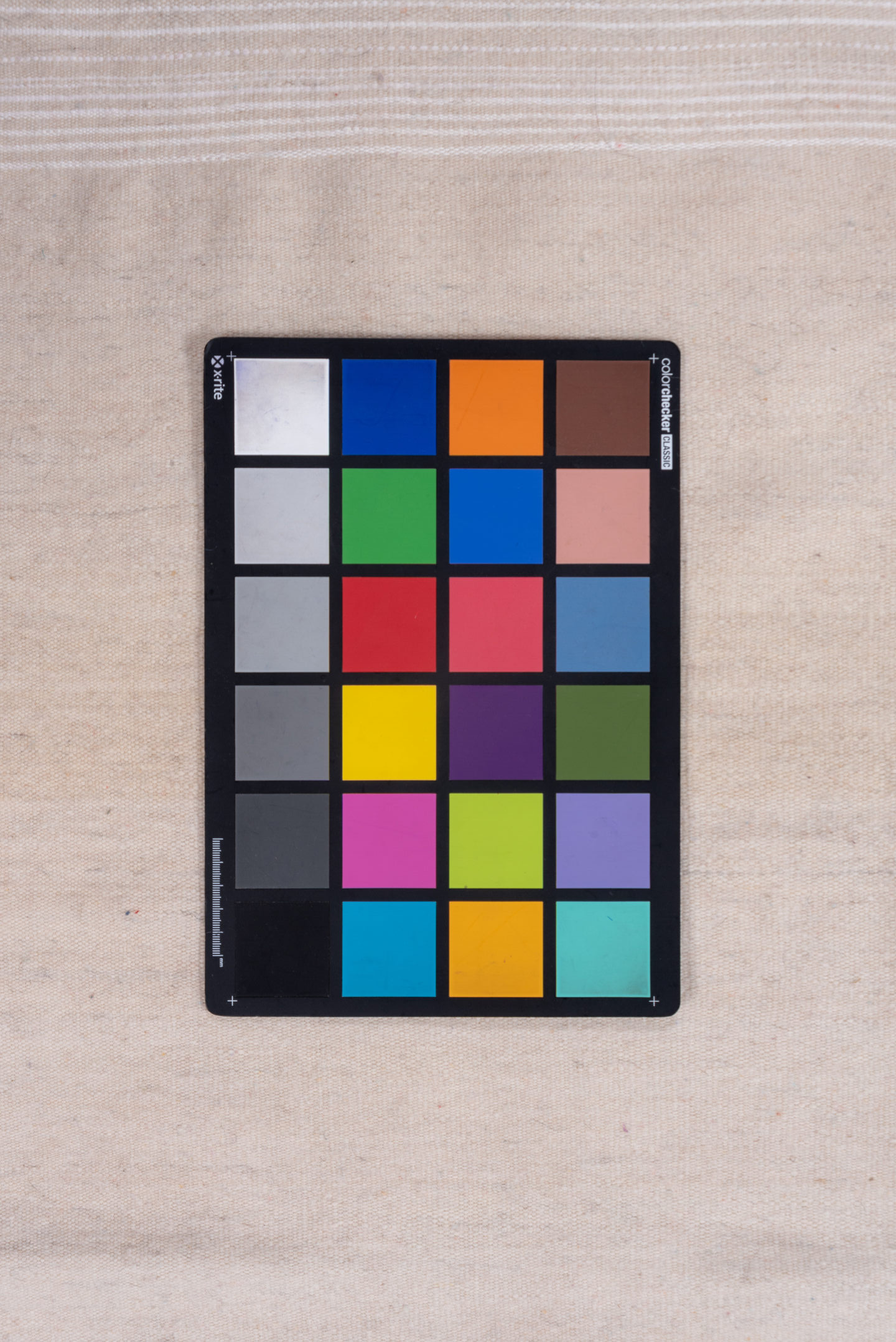 5' x 12' one-of-a-kind handmade vintage Blanket rug. Color palette: ivory, cream, taupe, coral, saffron, charcoal, beige