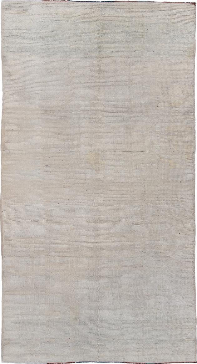 5' x 11' one-of-a-kind handmade vintage Moroccan rug. Color palette: dark gray, dim gray, gainsboro, gray, light gray