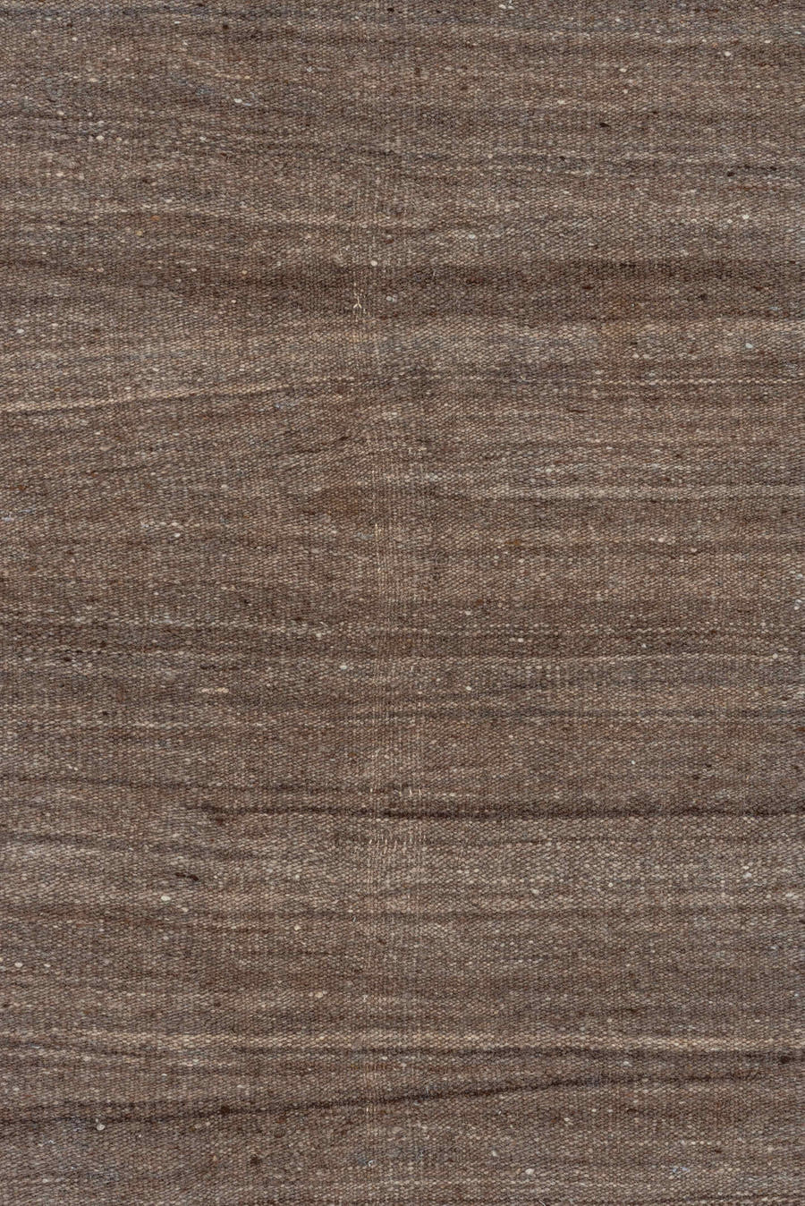 4' x 9' one-of-a-kind handmade vintage Blanket runner rug. Color palette: brown, taupe, camel, charcoal, beige, gray, black