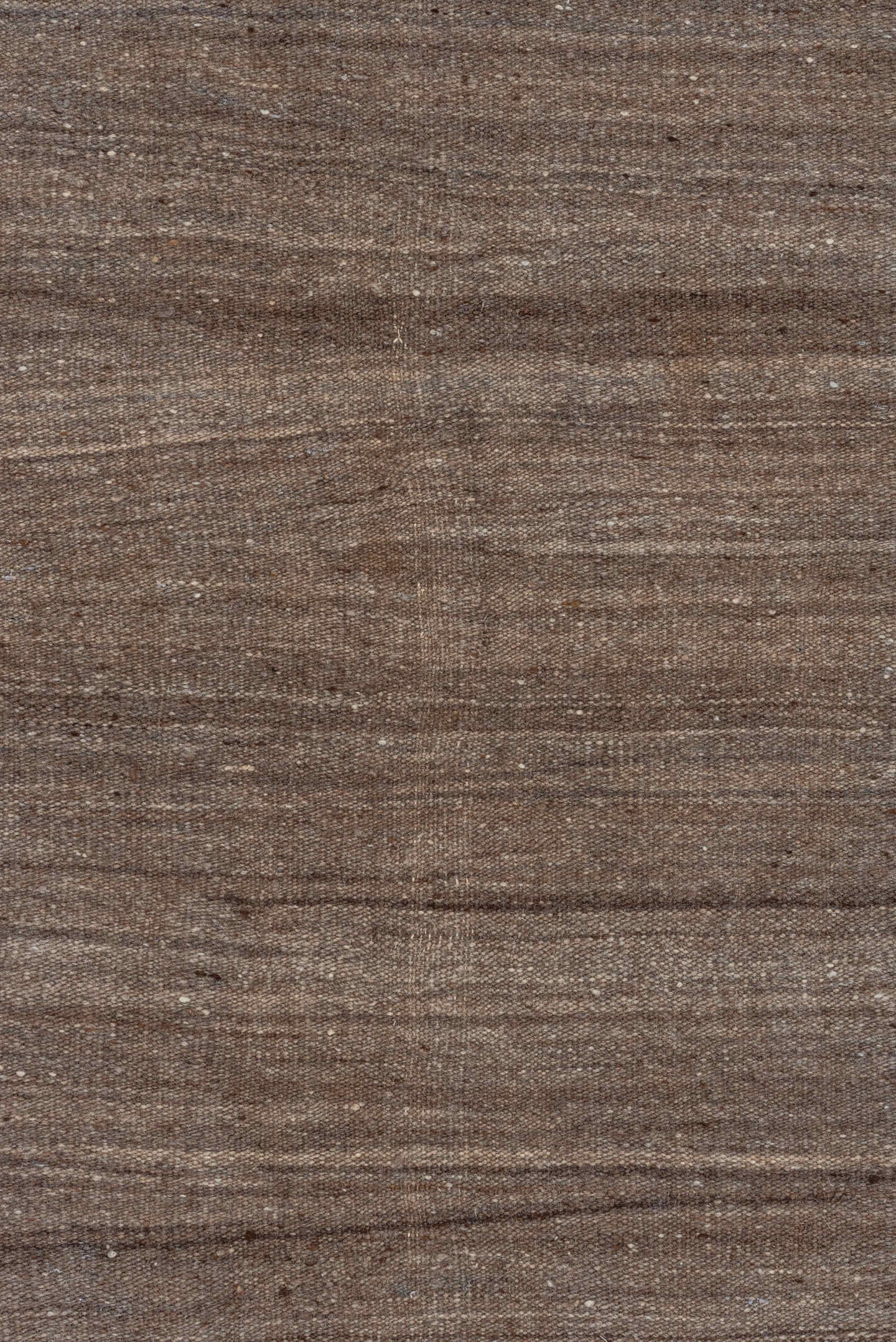 4' x 9' one-of-a-kind handmade vintage Blanket runner rug. Color palette: brown, taupe, camel, charcoal, beige, gray, black
