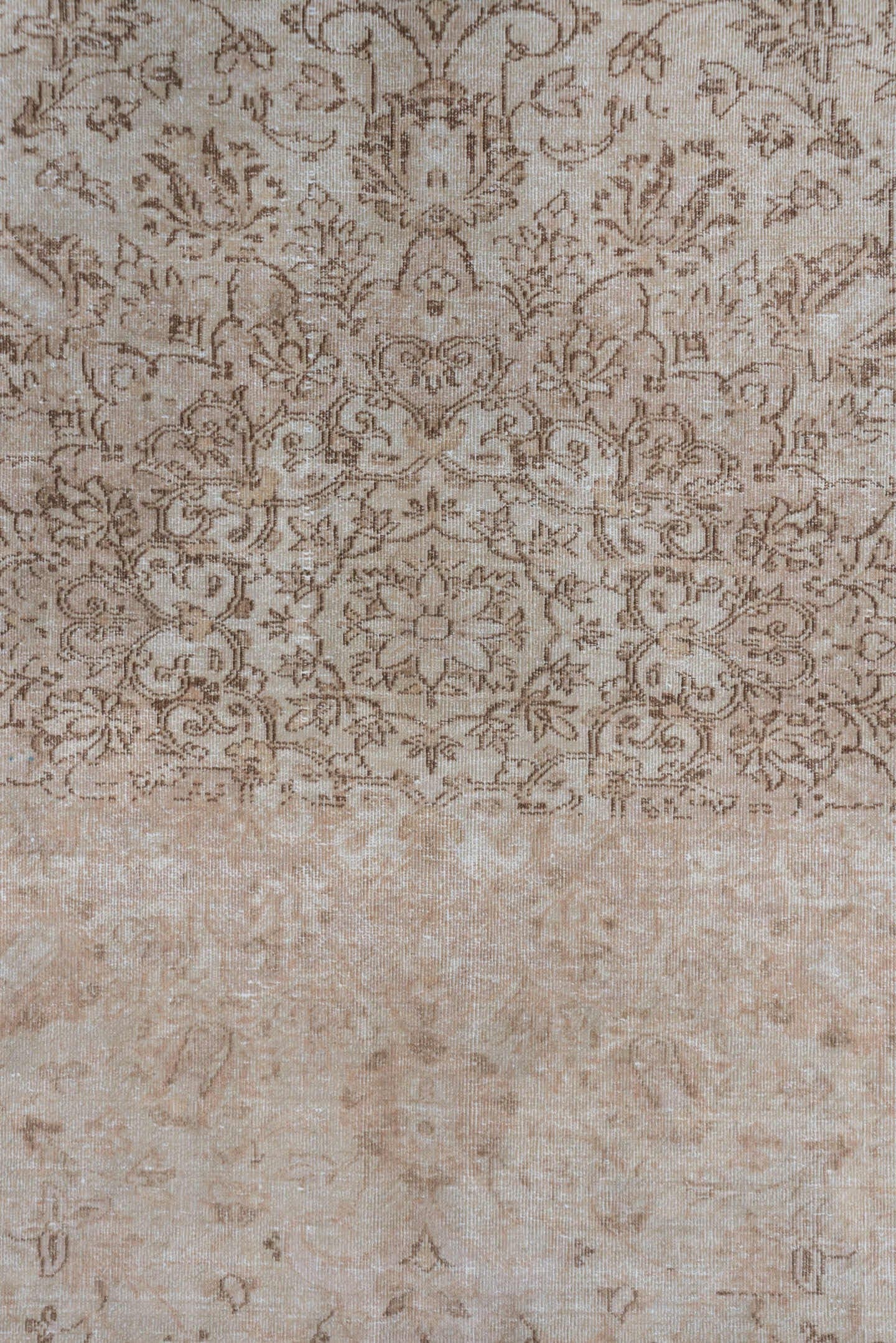 9' x 12' one-of-a-kind handmade vintage Tabriz large size rug. Color palette: ivory, taupe, beige, sand, camel, greige, gray