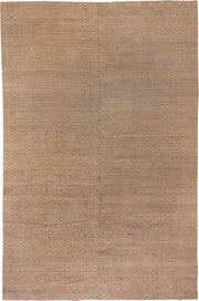 10' x 15' one-of-a-kind handmade vintage Mosaic rug. Color palette: beige, taupe, camel, brown, ivory, gray